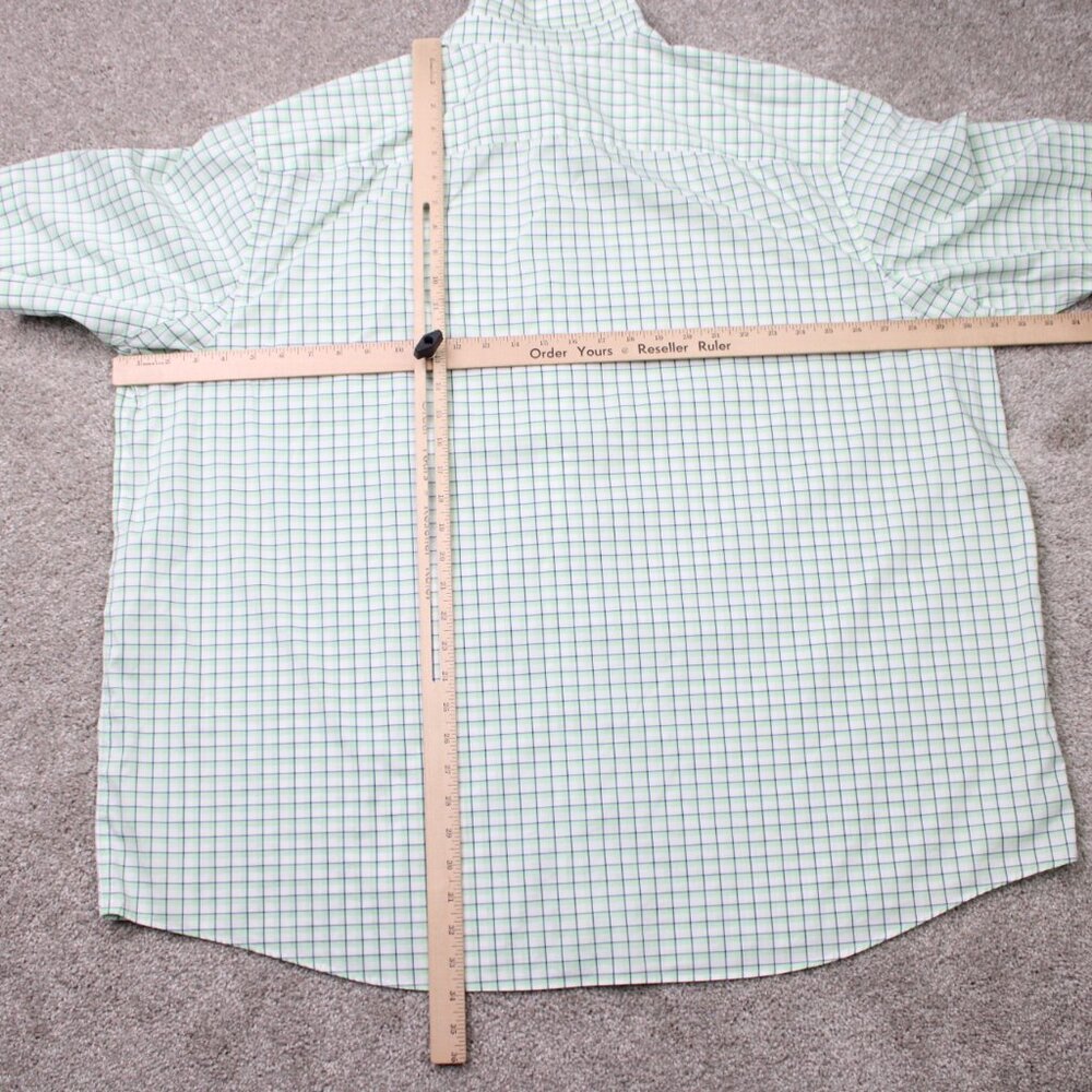 Duluth Shirt Mens 3XL XXXL Green COOLMAX Wrinklefighter Short Sleeve Button Down - Picture 10 of 13